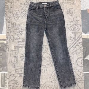 black pacsun high rise straight acid wash jeans
